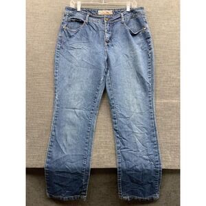 Faded Glory Bootcut Jeans Womens 12 Blue Denim Cotton Mid Rise Zip Fly 5 Pockets